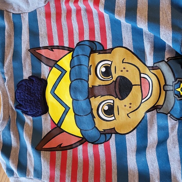Paw Patrol Chase grey striped crew neck sweatshirt - Picture 4 of 4